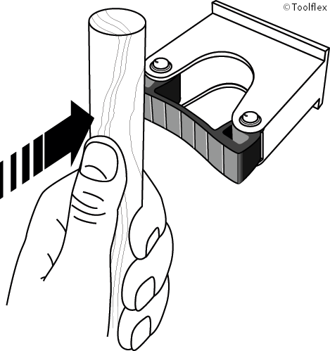 Toolflex Alu-Schiene 90 cm mit gelben Endstücken, bestückt mit 3 Halter 20-30mm und 2 Haltern 30-40 mm in gelb