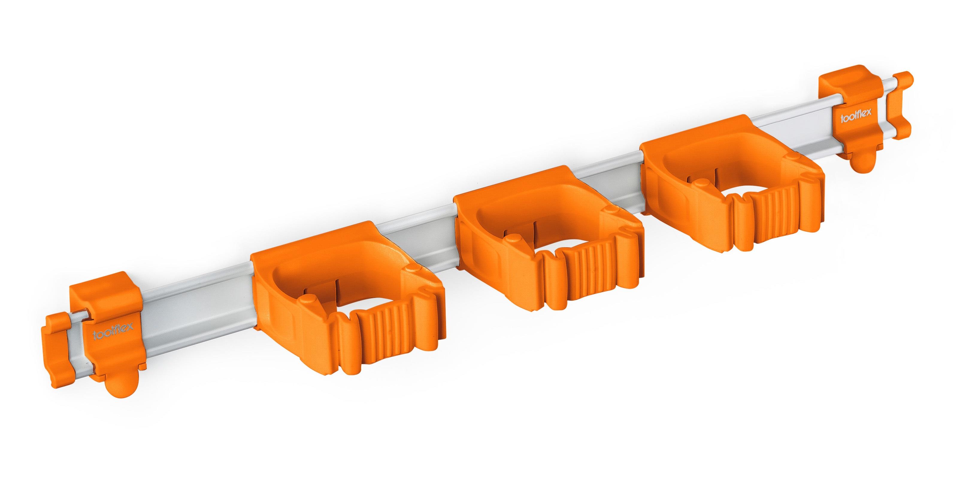 Toolflex One Aluminiumschiene 54 cm mit 3 Haltern Ø 15-35 mm in orange